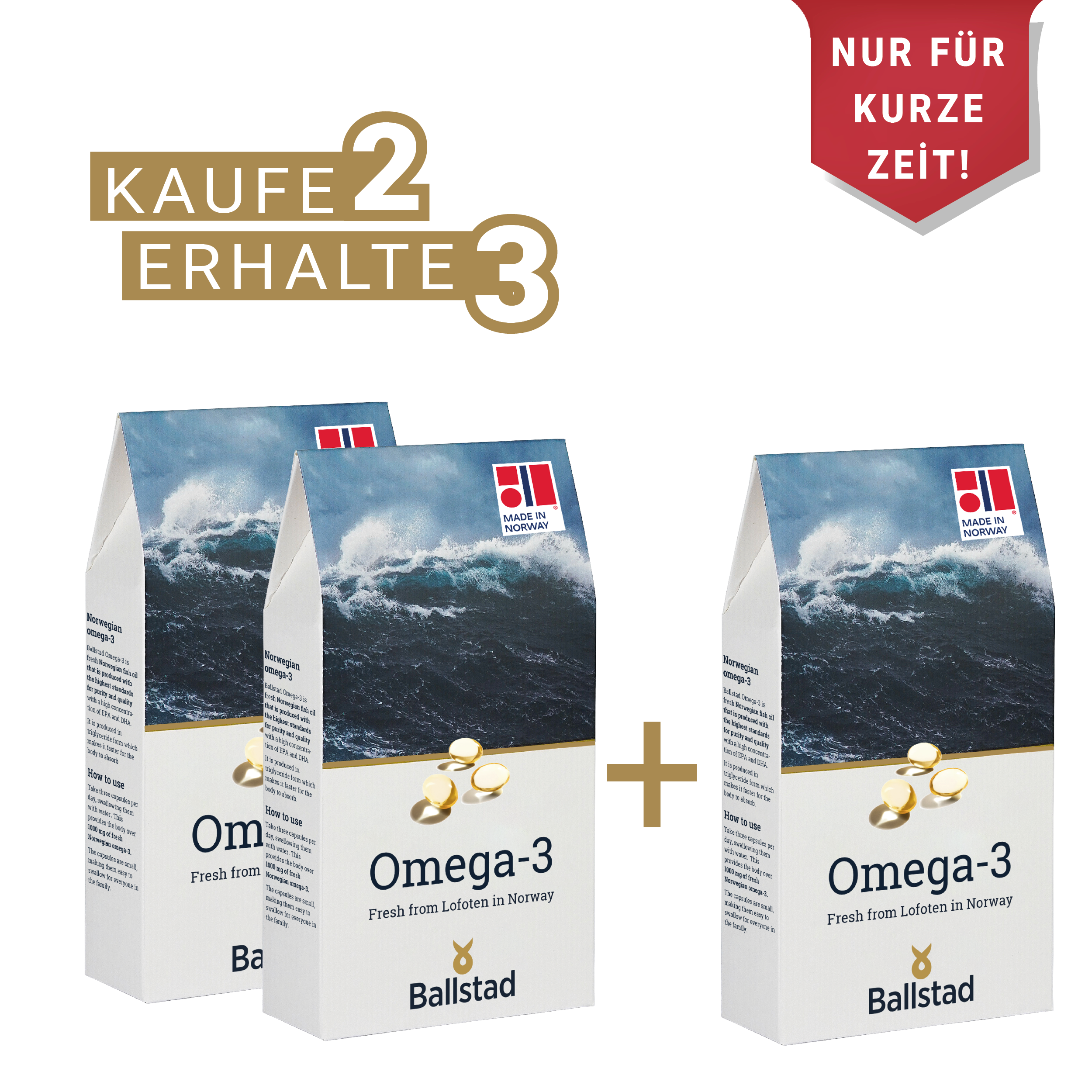 Kaufe 2 Erhalte 3 - Omega-3 Fischöl-Kapseln